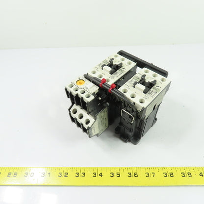 Fuji SC-E02/G Reversing Contactor 24VDC Coil W/ TK-E02 2.8-4.2A Relay