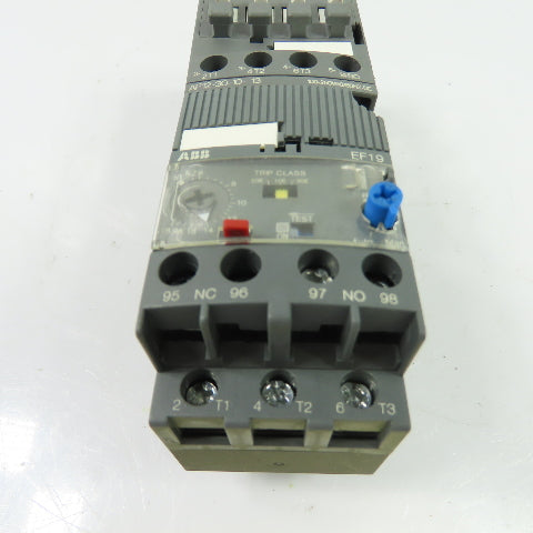ABB AF12-30-10-13 3-Pole IEC Contactor w/EF19-18.9 Overload Relay 100-250V Coil