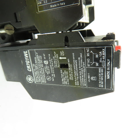 General Electric CR7CA-10 Contactor 600VAC w/ CR7G1WL Overload Relay 5.5-7.5A