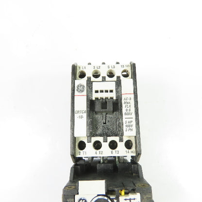 General Electric CR7CA-10 Contactor 600VAC w/ CR7G1WL Overload Relay 5.5-7.5A