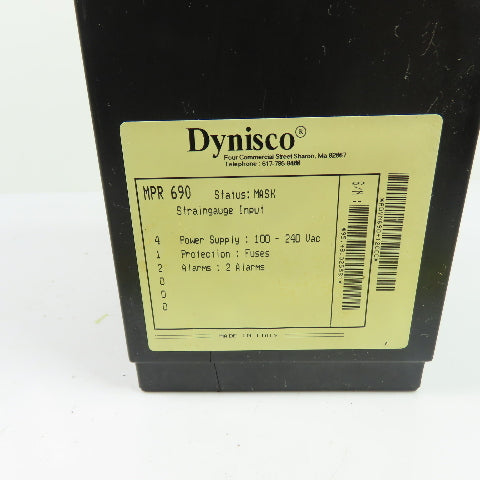 Dynisco MPR 690 Digital Pressure Indicator 100-240VAC