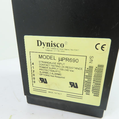 Dynisco 412000 UPR690 Strain Gauge Pressure Indicator/Transmitter 100-240VAC