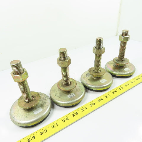 Sunnex 32 4" OD x 5-1/2" Tall Adjustable Leveling Mount Foot 2000LB Cap Lot Of 4