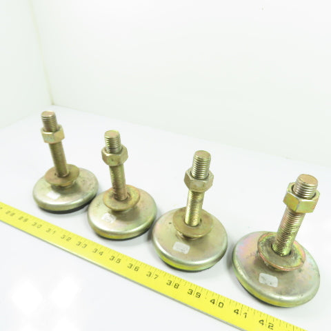 Sunnex 32 4" OD x 5-1/2" Tall Adjustable Leveling Mount Foot 2000LB Cap Lot Of 4
