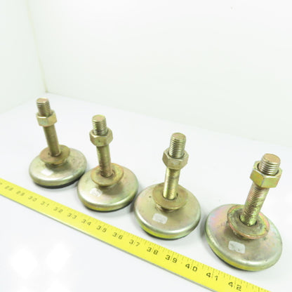 Sunnex 32 4" OD x 5-1/2" Tall Adjustable Leveling Mount Foot 2000LB Cap Lot Of 4
