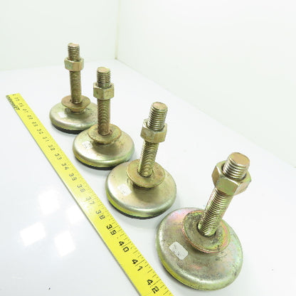 Sunnex 32 4" OD x 5-1/2" Tall Adjustable Leveling Mount Foot 2000LB Cap Lot Of 4
