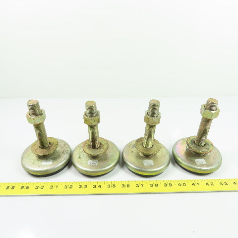 Sunnex 32 4" OD x 5-1/2" Tall Adjustable Leveling Mount Foot 2000LB Cap Lot Of 4