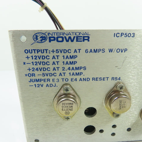 International Power ICP503 Linear DC Power Supply 5/12/24VDC Output 100-240V In