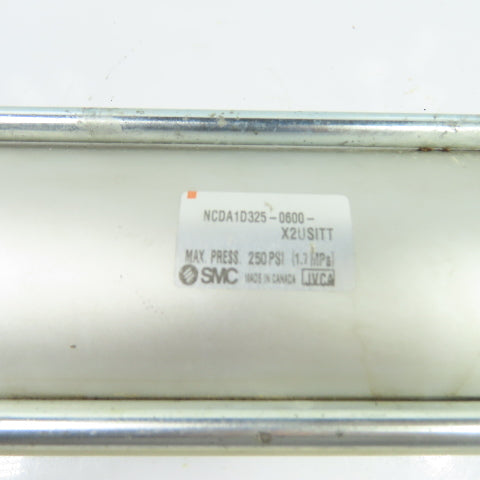 SMC NCDA1D325-0600-X2USITT 3-1/4" Bore Pneumatic Tie Rod Air Cylinder 6" Stroke