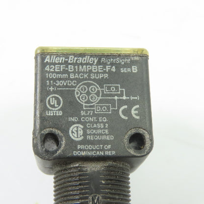 Allen-Bradley 42EF-B1MPBE-F4 Rightsight Photoelectric Sensor Ser B 11-30VDC