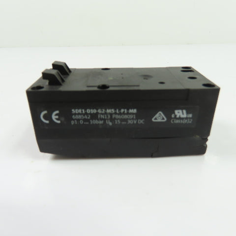 Festo 688542 SDE1-D10-G2-MS-L-P1-M8 Pressure Sensor Switch 0-10 Bar 24VDC