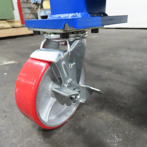 NEW 96"x 48"x 34"H - 1/2" Top Steel Top Rolling Work Bench Welding Table W/Shelf