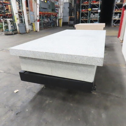 96" x 48" x 14" Thick Salt & Pepper Granite Inspection Surface Plate W/ Stand