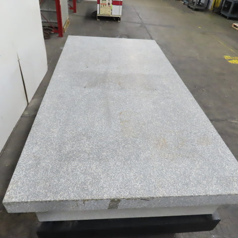 96" x 48" x 14" Thick Salt & Pepper Granite Inspection Surface Plate W/ Stand