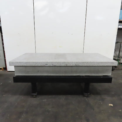 96" x 48" x 14" Thick Salt & Pepper Granite Inspection Surface Plate W/ Stand