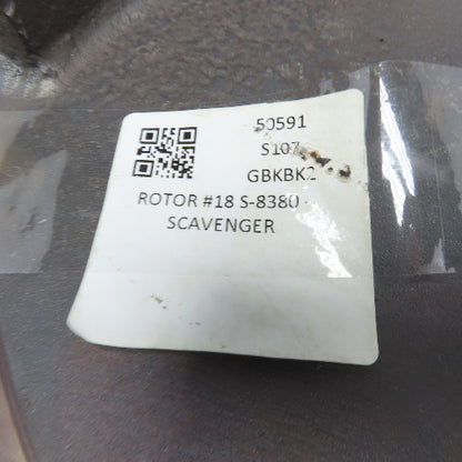 Bofus 410-724 S-8380 23-1/2" OD Cast Iron Scavenger Pump Impeller 2-13/16" Bore