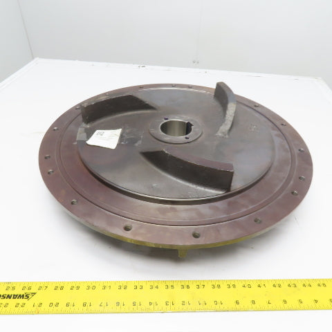 Bofus 410-724 S-8380 23-1/2" OD Cast Iron Scavenger Pump Impeller 2-13/16" Bore