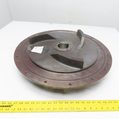 Bofus 410-724 S-8380 23-1/2" OD Cast Iron Scavenger Pump Impeller 2-13/16" Bore
