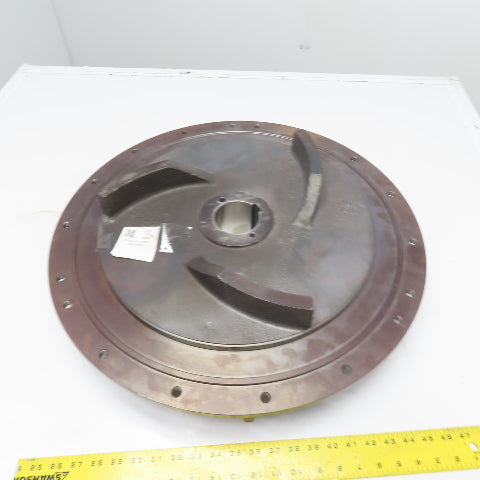 Bofus 410-724 S-8380 23-1/2" OD Cast Iron Scavenger Pump Impeller 2-13/16" Bore