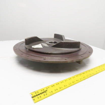 Bofus 410-724 S-8380 23-1/2" OD Cast Iron Scavenger Pump Impeller 2-13/16" Bore