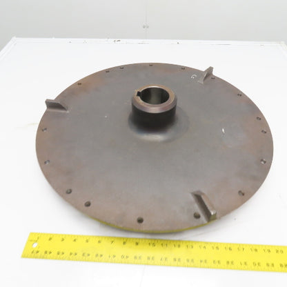 Bofus 410-724 S-8380 23-1/2" OD Cast Iron Scavenger Pump Impeller 2-13/16" Bore