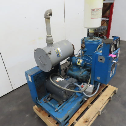 Quincy 20HP Rotary Screw Vacuum Pump Air Compressor 230/460V 3Ph 11,408.7Hrs