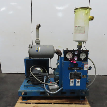 Quincy 20HP Rotary Screw Vacuum Pump Air Compressor 230/460V 3Ph 11,408.7Hrs