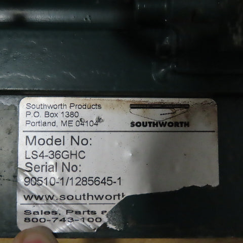 Southworth LS4-36GHC 48" x 48" Scissor Lift Table 2-Ton 4000LB 115V 1Ph 43"Lift