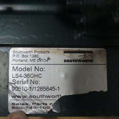 Southworth LS4-36GHC 48" x 48" Scissor Lift Table 2-Ton 4000LB 115V 1Ph 43"Lift
