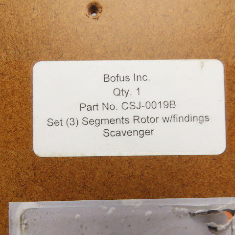 Bofus Inc. CSJ-0019B Set (3) Segments Rotor & Bolts Scavenger