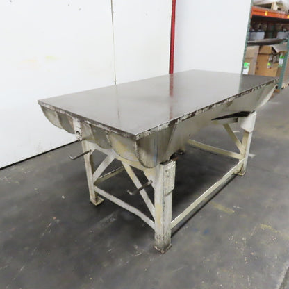 72" x 36" x 1-1/4" Thick Cast Iron Webbed Surface Plate Layout Table 36.5" Tall