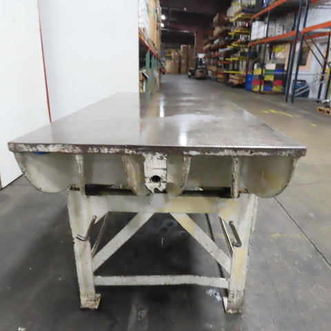 72" x 36" x 1-1/4" Thick Cast Iron Webbed Surface Plate Layout Table 36.5" Tall