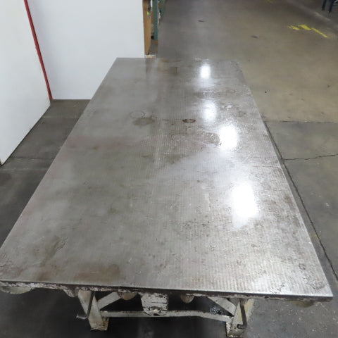 72" x 36" x 1-1/4" Thick Cast Iron Webbed Surface Plate Layout Table 36.5" Tall