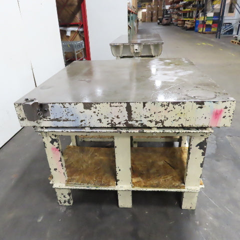 48" x 48" Cast Iron Webbed Surface Plate Layout Assembly Table 36" Tall