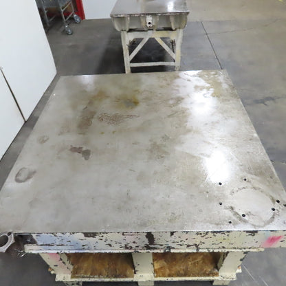 48" x 48" Cast Iron Webbed Surface Plate Layout Assembly Table 36" Tall
