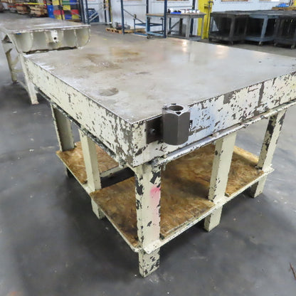 48" x 48" Cast Iron Webbed Surface Plate Layout Assembly Table 36" Tall