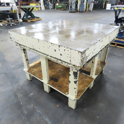 48" x 48" Cast Iron Webbed Surface Plate Layout Assembly Table 36" Tall