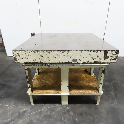 48" x 48" Cast Iron Webbed Surface Plate Layout Assembly Table 36" Tall