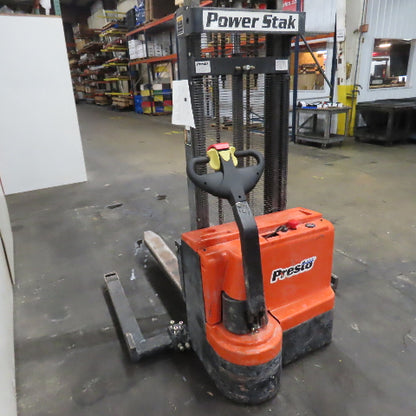 Presto PPS2200-101AS Power Stak 24V Straddle Pallet Stacker Forklift 2200lb