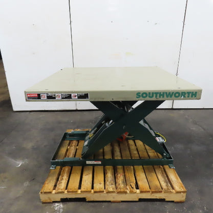 Southworth LS4-36 48" x 48" Scissor Lift Table 2-Ton 4000LB 115V 1Ph 42.5" Lift