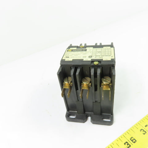 Square D 8910DPA33V02 Definite Purpose Contactor 3-Pole 30A FLA 40A 120VAC Coil