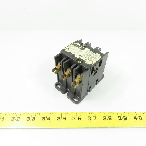 Square D 8910DPA33V02 Definite Purpose Contactor 3-Pole 30A FLA 40A 120VAC Coil