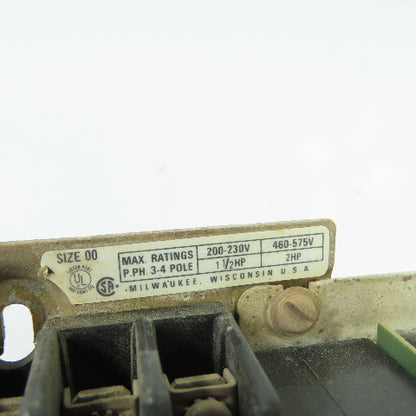 Allen-Bradley 709-TOD103 Size 00 3-4 Pole Motor Starter 115-120V Coil Ser K