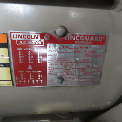 LeROI A219-180 G4 50HP Rotary Screw Air Compressor 100 PSI 230/460V 3Ph