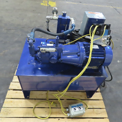 Parker PAVC2330R211 20 Gallon Hydraulic Power Unit 5HP 3000PSI 230/460V 3Ph
