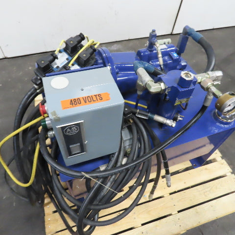 Parker PAVC2330R211 20 Gallon Hydraulic Power Unit 5HP 3000PSI 230/460V 3Ph