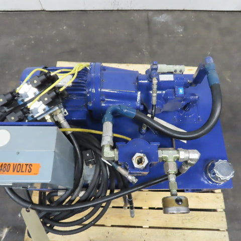 Parker PAVC2330R211 20 Gallon Hydraulic Power Unit 5HP 3000PSI 230/460V 3Ph