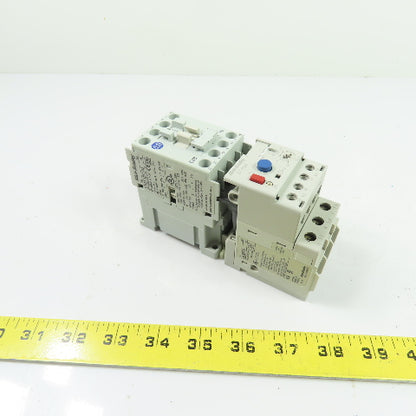 Allen-Bradley 100-C09*10 9A 600V Contactor 120V Coil w/ 193-EECB Relay 1-5A