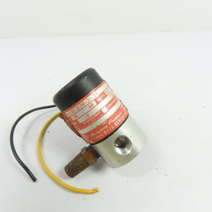 Humphrey 062E1-3-10-21-36 3-Way 2-Position Solenoid Air Valve 120V 1/4" NPT