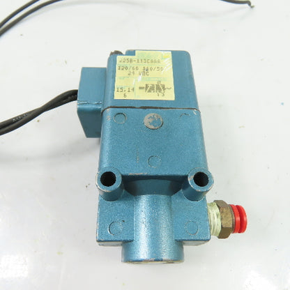 MAC 225B-113CAAA 3-Way Solenoid Valve 110/120V 24VDC 1/4" NPT